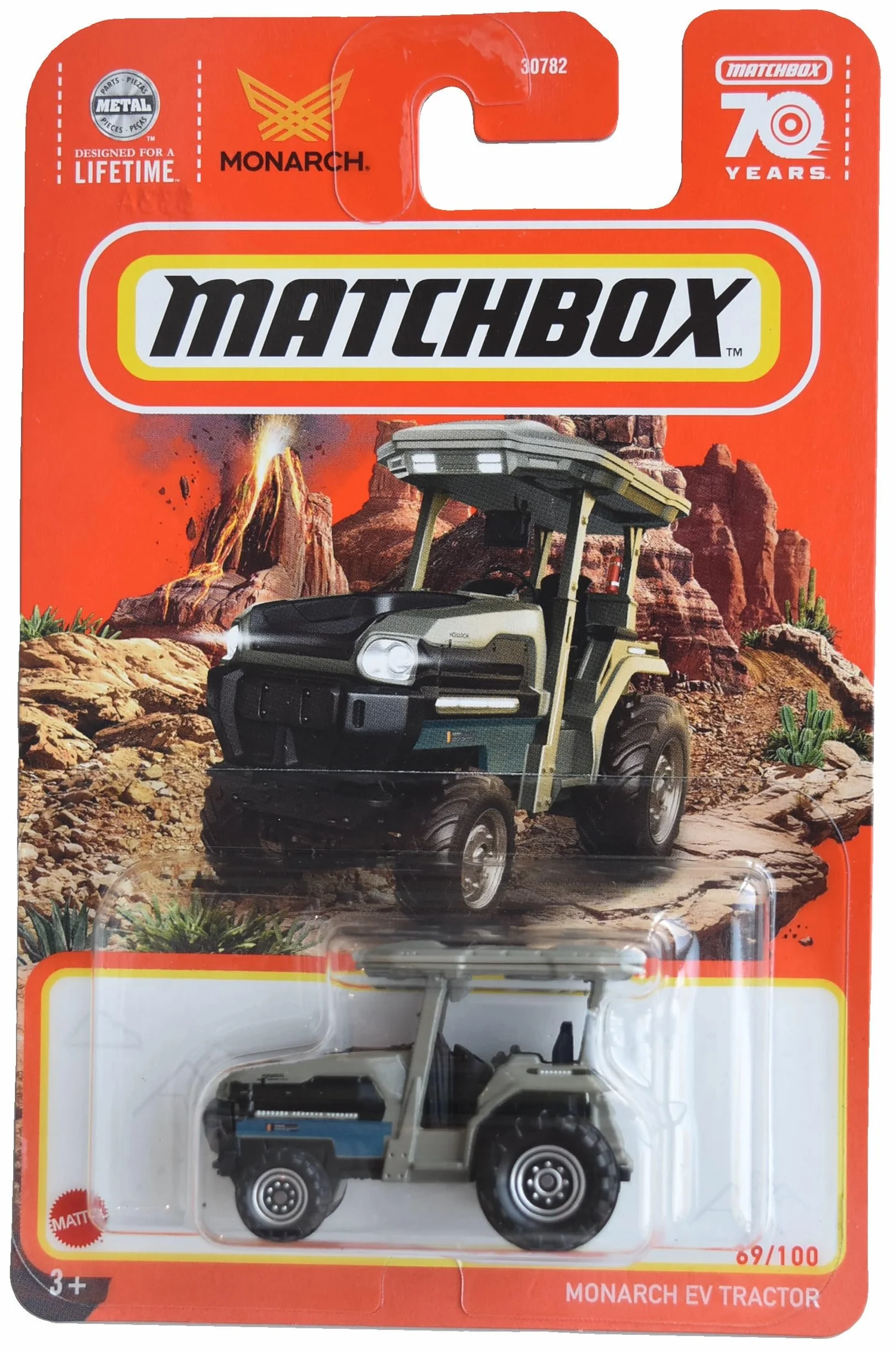 Monarch Tractor custom Mattel Matchbox car packaging