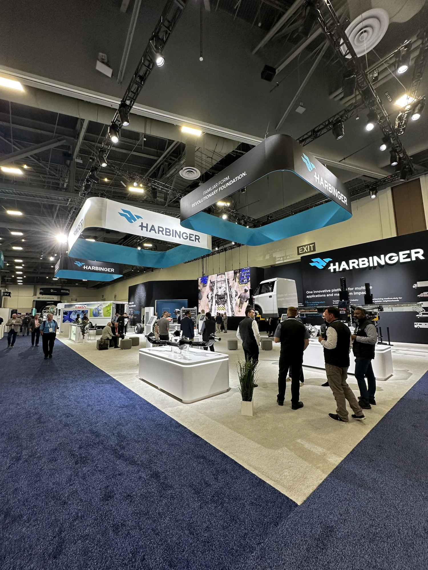 Harbinger Motors 5500 sq ft ACT Expo interactive software display