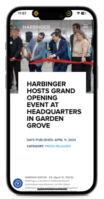 Press release: Harbinger hosts grand opening event at headquarters in Garden Grove