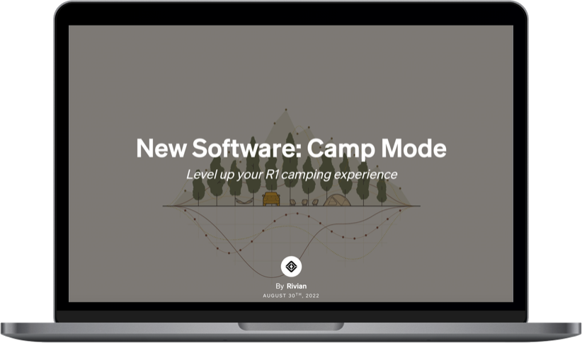 Rivian story: New Software, Camp Mode